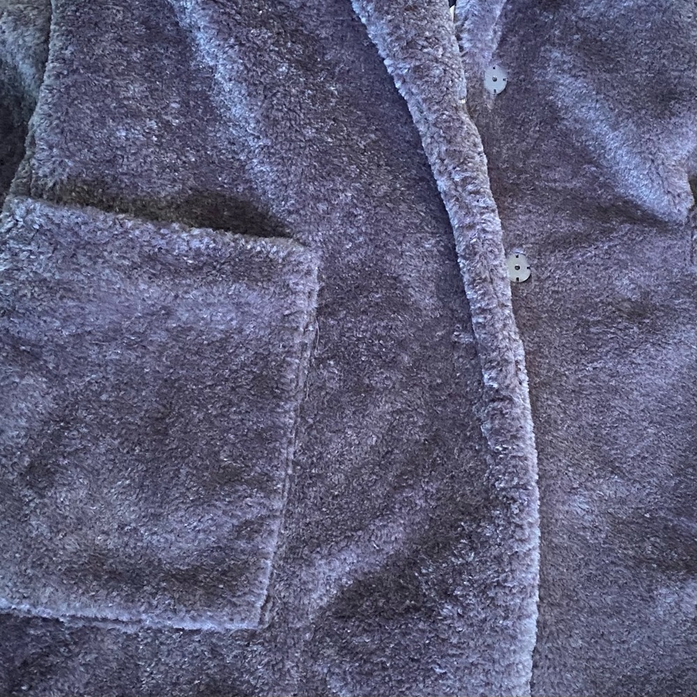 Anthropologie Purple Faux Fur Teddy Jacket - Picture 8 of 10